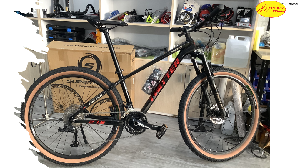 Xe đạp MTB Twitter Leopard màu Đen