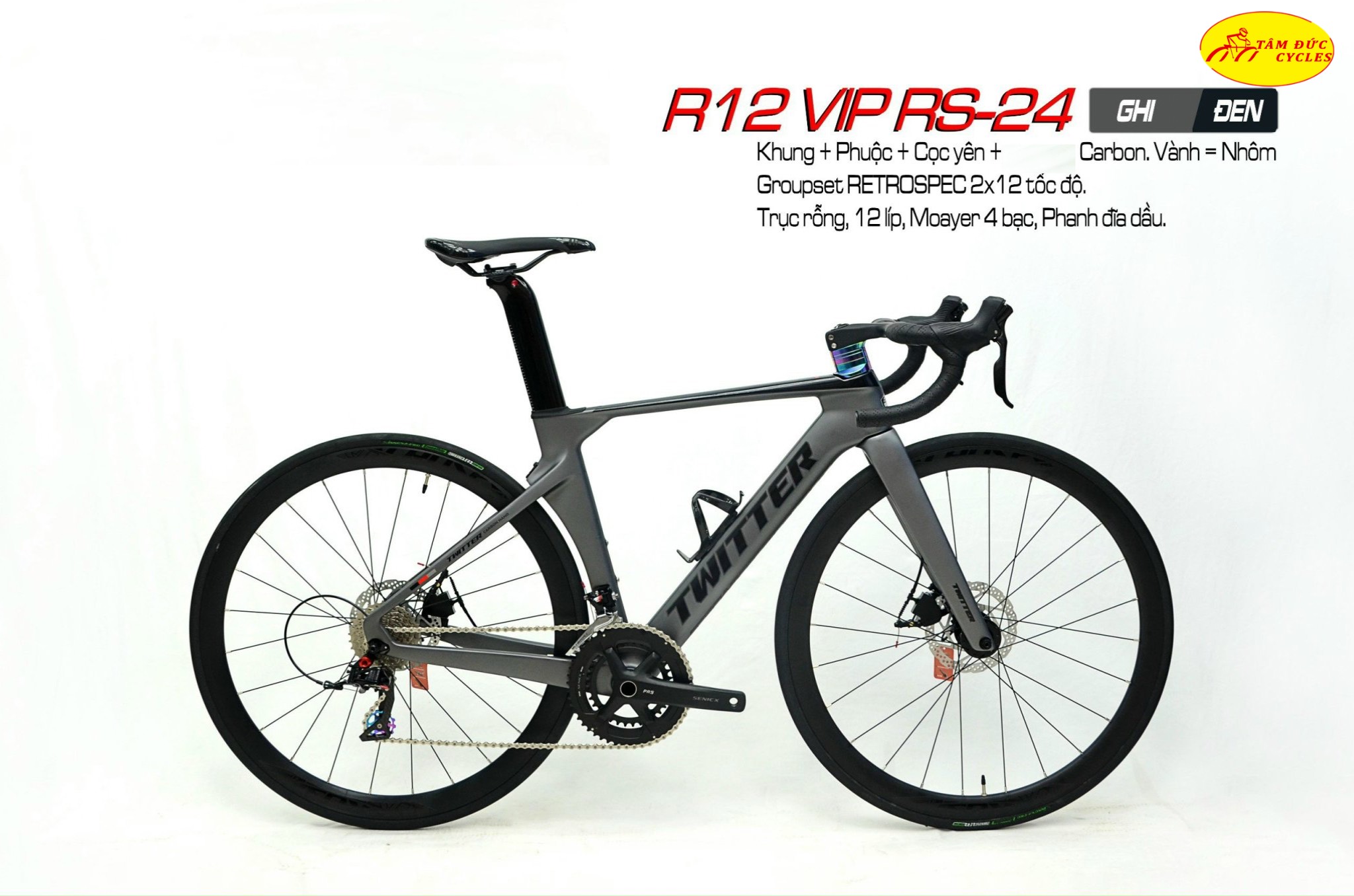 Xe Đạp Đua Twitter R12 pro 2024