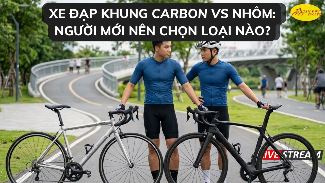 XE ĐẠP KHUNG CARBON VS NHÔM: NGƯỜI MỚI NÊN CHỌN LOẠI NÀO?