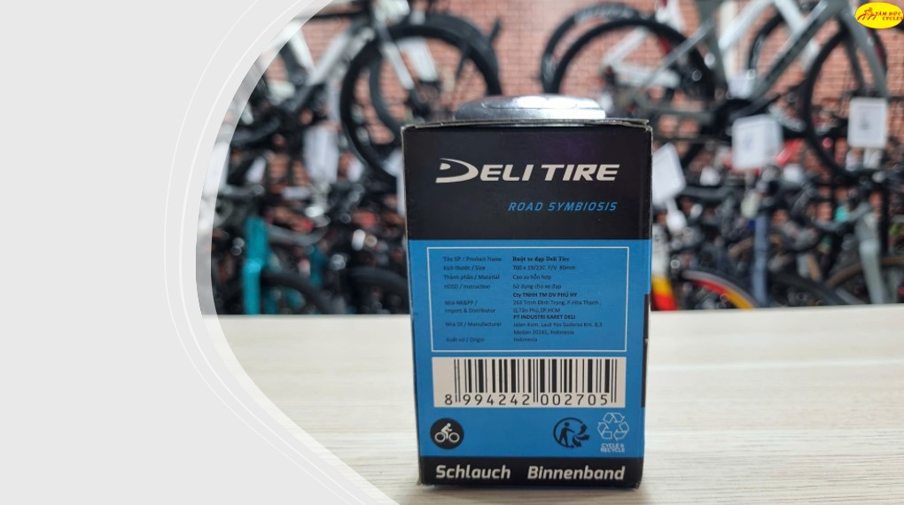 RUỘT (SĂM) XE ĐẠP DELI TIRE 700C VAN NHỎ