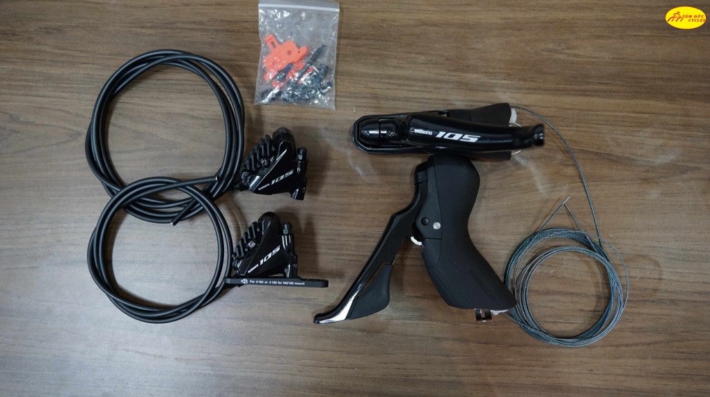TAY ĐỀ LẮC VÀ CỤM PHANH DẦU SHIMANO 105 R7070